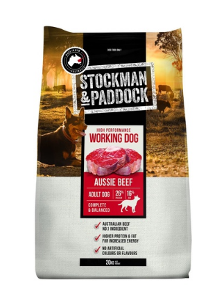 Stockman & Paddock Working Dog Beef 20kg
